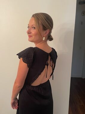 Jason Wu Black Eyelet Sleeve Midi Dress